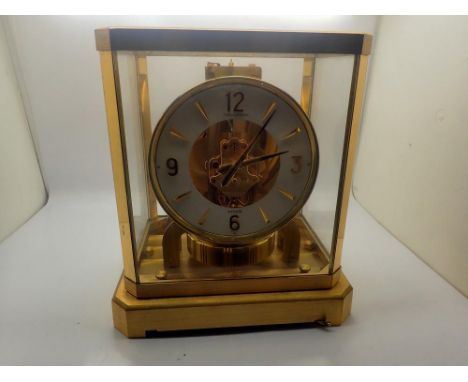 Jaeger-Le-Coultre Atmos table clock, not working at lotting, pallet fork damaged. UK P&amp;P Group 3 (£30+VAT for the first l