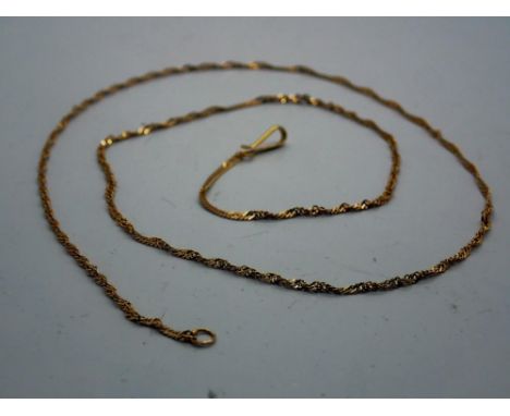 21ct gold neck chain, L: 57 cm, 3.9g. UK P&amp;P Group 0 (£6+VAT for the first lot and £1+VAT for subsequent lots) 