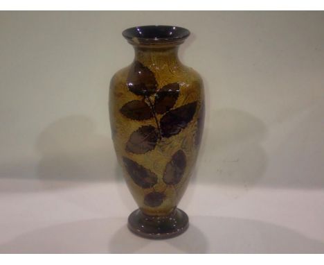 Royal Doulton glazed stoneware vase, chip to rim, H: 31 cm. UK P&amp;P Group 3 (£30+VAT for the first lot and £8+VAT for subs