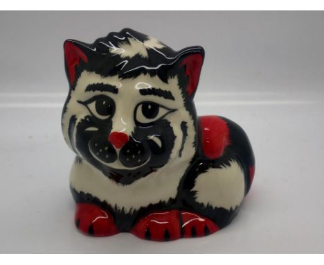 Lorna Bailey cat, Frizzle, no cracks or chips, H: 10 cm. UK P&amp;P Group 1 (£16+VAT for the first lot and £2+VAT for subsequ