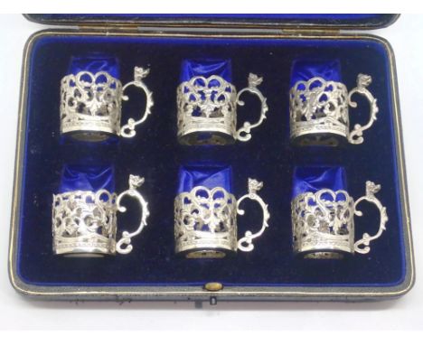 Six hallmarked silver cup mounts, Birmingham assay, 75g. UK P&amp;P Group 1 (£16+VAT for the first lot and £2+VAT for subsequ