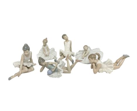 NAO; six porcelain figures of ballerinas (6).