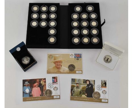 THE ROYAL MINT; a London Olympics 2012 part cased set of silver fifty pence pieces, including boxing, volleyball, handball, f