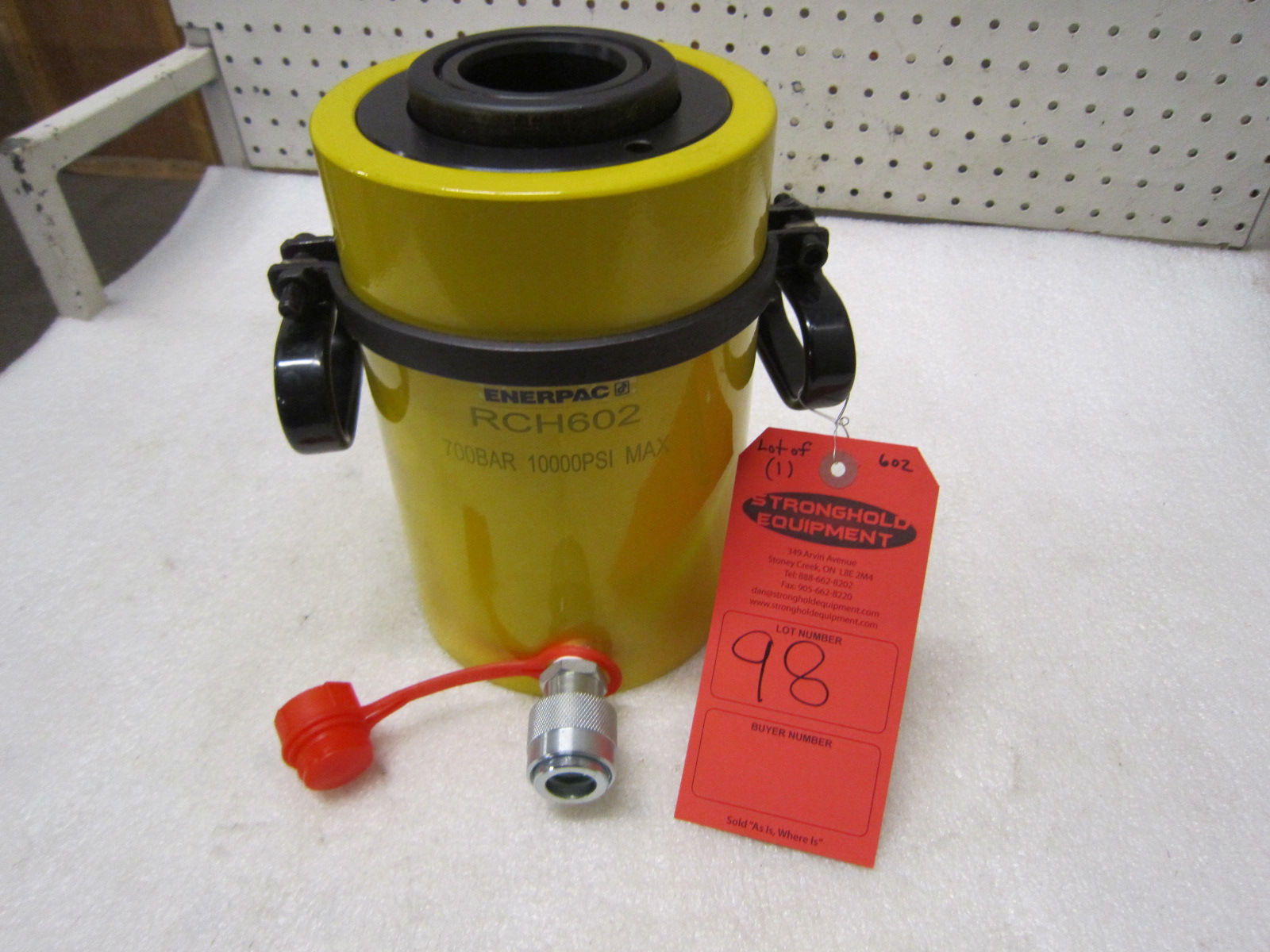 Enerpac RCH602 MINT Hole Jack 60 ton Hollow Hydraulic Jack with 2