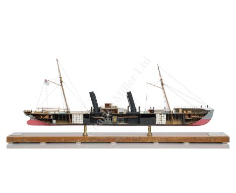 AN INTERESTING 1:144 SCALE LONGITUDINAL SECTION MODEL OF THE AMERICAN CIVIL WAR BLOCKADE RUNNER HOPE [1863] modelled from his