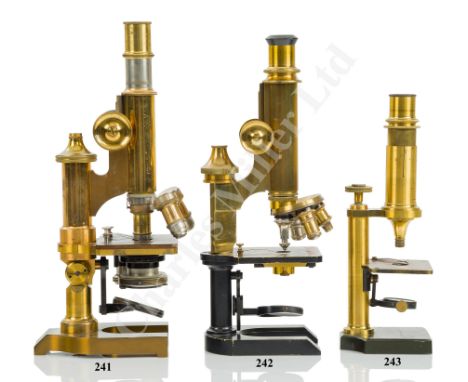 A MONOCULAR MICROSCOPE BY RUDOLF WINKEL, GÖTTINGEN, CIRCA 1889 signed on vertical support R. Winkel Göttingen, 1401, construc