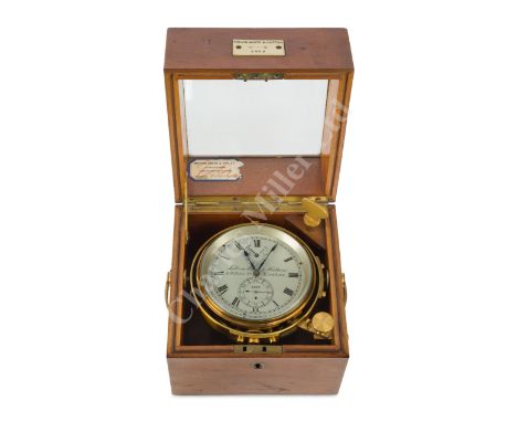 AN HISTORICALLY INTERESTING 2-DAY MARINE CHRONOMETER BY KELVIN, WHITE &amp; HUTTON EVACUATED FROM THE FALL OF SINGAPORE ABOAR