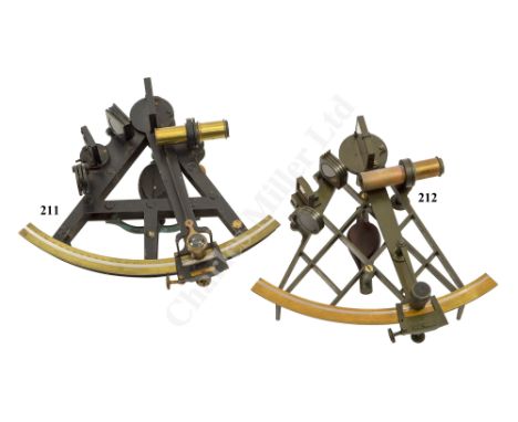 A 8¼IN. RADIUS VERNIER SEXTANT BY THOMAS JONES, LONDON, CIRCA 1811 the oxidised brass lattice frame with polished brass arc s