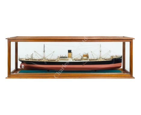 A FINE BUILDER'S MODEL OF THE M.V. BONNINGTON COURT , BUILT BY R. DUNCAN &amp; CO., GLASGOW FOR THE COURT LINE, 1929 the lami