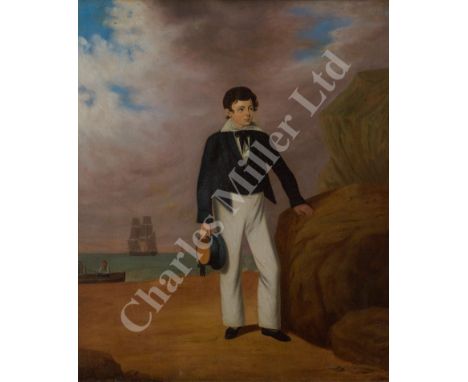 ENGLISH PROVINCIAL SCHOOL, CIRCA 1830 Portrait of a young midshipman Oil on canvas 19¼ x 15¾in. (49 x 40cm.) 