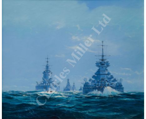 ARR GRAHAM JOWETT-IVE (BRITISH, 1946-2012) Atlantic Fleet Oil on canvas Signed 'G. Jowett-Ive '00' (*lower left) and inscribe