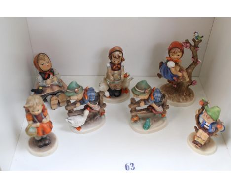 Collection of 7 Hummel figures to include Apple Tree boy, Spring Blossom girl etc 