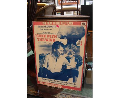 Gone with the Wind Pentagon Productions Spoof poster print depicting Maggie Thatcher and Ronald Reagan 