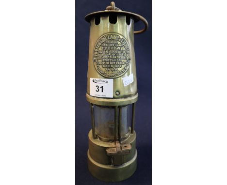 Protector lamp and lighting Company Ltd brass miner's safety lamp. (B.P. 24% incl. VAT)