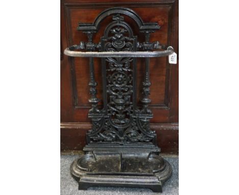 Coalbrookdale style cast iron stick stand. (B.P. 24% incl. VAT) 