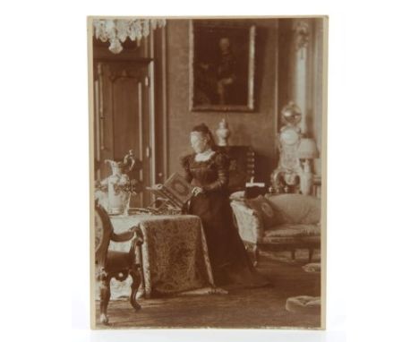 HIM Empress Frederick of Germany (eldest daughter of Queen Victoria), fine portrait photograph of The Empress in mourning, re