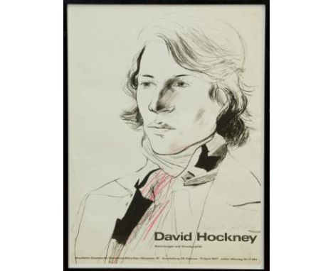 *David Hockney (b. 1937), original signed lithographic poster - Zeichnungen Und Druckgraphik, for the Staatliche Graphische S