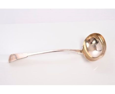George III silver fiddle pattern soup ladle (London 1789 or 1809), John Lamb.  All at approximately 7ozs, 33cm overall length