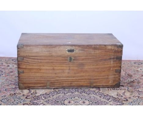 19th century camphor wood trunk, 101cm wide