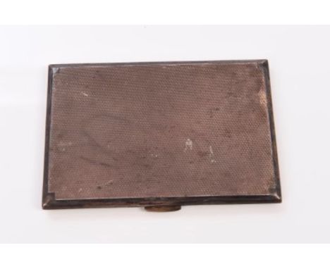 1930s silver cigarette case of rectangular form, with engine-turned decoration (Birmingham 1937), The Alexander Clark Co. Ltd