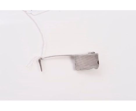 Unusual contemporary silver bookmark with engine-turned decoration (London 1979), Asprey London Patent no. 257529, 7.5cm over