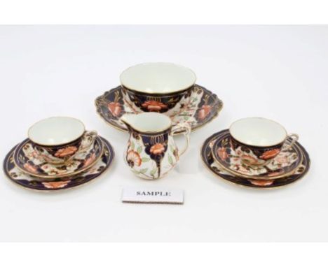 Royal Crown Derby Imari palette tea service comprising thirty-nine pieces