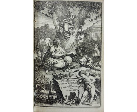 WELLEKENS, J.B. &amp; P. VLAMING. Dichtlievende uitspanningen. Amst., A. v. Damme, 1710. (12), 228, (2) pp. W. engr. front., 