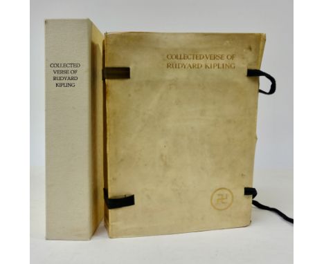 KIPLING, R. Collected Verse. Lond., Hodder &amp; Stoughton, 1912. xix, (1), 476 pp. W. ti. printed in turquoise and black, in