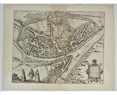 EUROPE -- "NAMURCUM ELEGANTISSIMA ad Mosæ Flume(n) civitas". (Cologne, Braun &amp; Hogenberg, c. 1581). Plain engr. plan of N