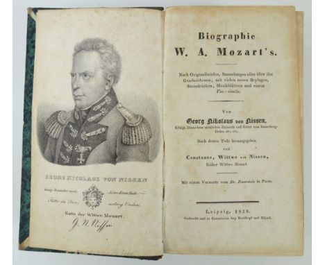 MOZART -- NISSEN, G.N. v. Biographie W.A. Mozart's. Nach Originalbriefen, Sammlungen alles über ihn Geschriebenen, (usw.). Hr