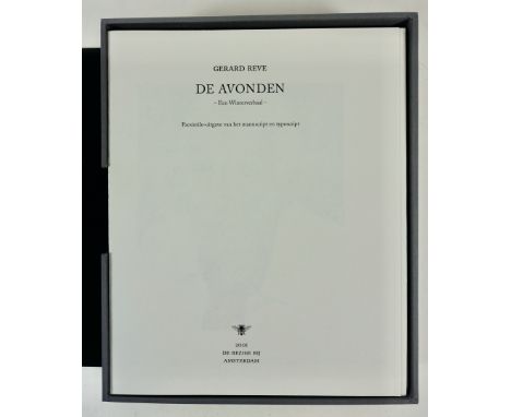 REVE, G. De avonden. Een winterverhaal. Facsimile-uitgave v.h. manuscript en typoscript. Amst., De Bezige Bij, 2001. W. colop