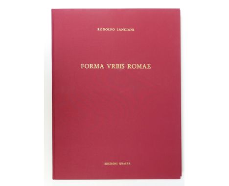 ROME -- LANCIANI, R. Forma urbis Romae. (Repr. 1893-1901. Rome, 1988). 4, 12 pp. W. 46 very large fold. cold. maps. Lge-fol. 