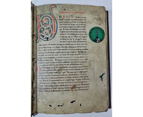 NIBELUNGENLIED, DAS. Manuscript C from the Fürstenberg Court Library Donaueschingen. Ed. by H. Engels. (Stuttg., 1968). 1 fac