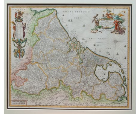 LOW COUNTRIES -- "NOVISSIMA &amp; ACCURATISSIMA XVII Provinciarum Germaniæ Inferioris Delineatio". (Amst.), N. Visscher, n.d.