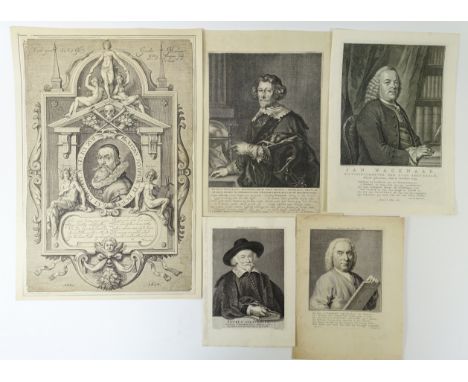 PORTRAITS -- "HGOLTZIUS Sculptor et Pictor (…)". (Haarl.), 1617. Engr. portr. by Jac. Matham of H. Goltzius within a beautifu