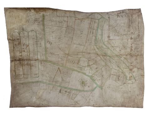 LOW COUNTRIES -- ZEELAND -- "KAART St. JAN of NIEUVLIET". Dated 1779. Large cold. manuscript map by Willem Pleijte Wzn. of th