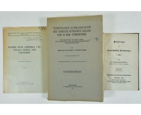 METEOROLOGY/CLIMATOLOGY -- SCHOUW, J.F. Beiträge zur Vergleichenden Klimatologie. 1. Heft (=all). Copenhagen, 1827. W. fold. 