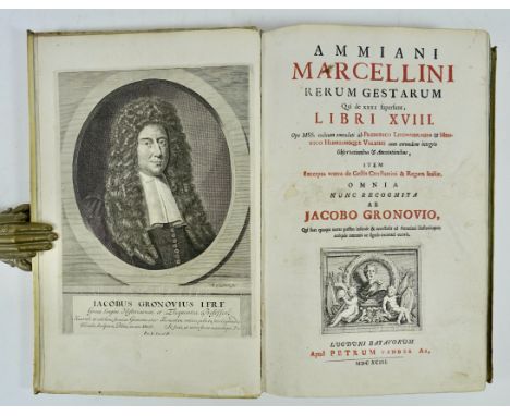 AMMIANUS MARCELLINUS. Rerum gestarum qui de XXXI supersunt, ll. XVIII. Ope MSS. codice emend. ab F. Lindebrogio &amp; H. and 