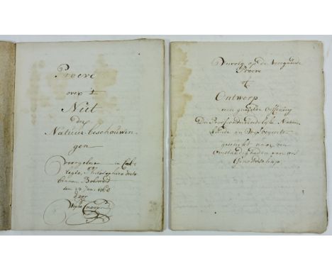 BOLSWARD -- CNOOP, Wopko (1740-1801). "Proeve over 't Nut der Natuurbeschouwingen. Voorgelezen in Collegio Philosophico dicto