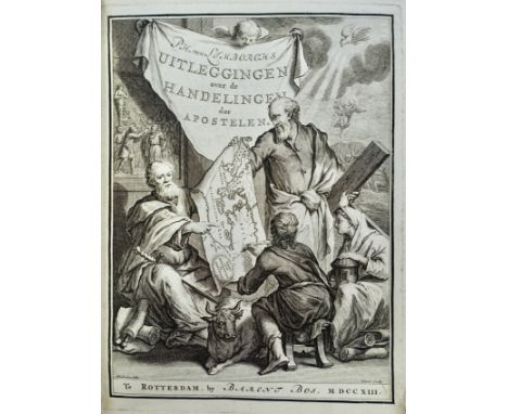 LIMBORCH, P. v. Uitleggingen over de handelingen der apostelen. Uit het Lat. vert. (d. J. de Goede). Rott., B. Bos, 1713. (48