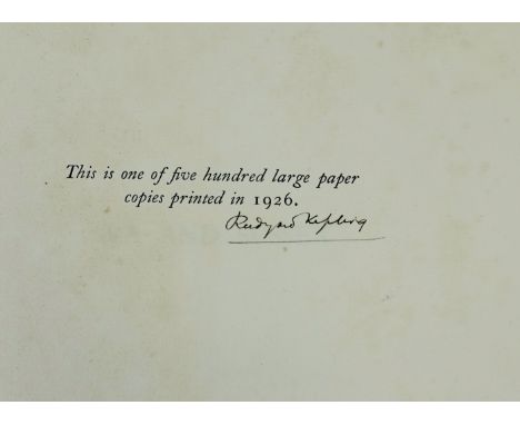 KIPLING, R. Sea and Sussex from Rudyard Kipling's verse. Lond., Macmillan and Co., 1926. xv, 94 pp. W. 24 mounted cold. plate