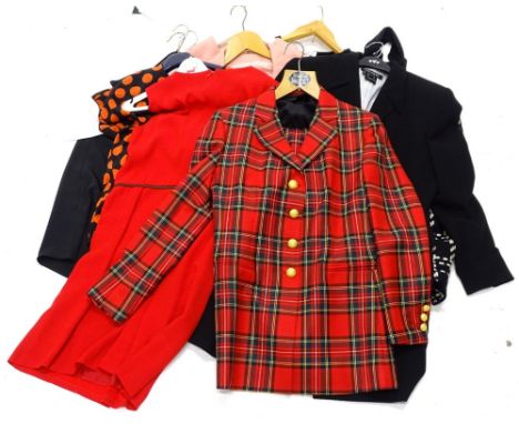 Ladies vintage clothing, to include an Escada tartan blazer, Moschino dress, various ladies blazers etc. (a quantity).