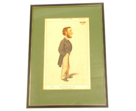 After Spy.  Print of the Statesmen Number 134 Heredity Grand Falconer, dated January 4th 1873, 35cm x 21cm