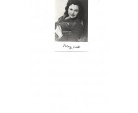  Nancy Wake 13.5 x 8.5 cm photo signed by New Zealander Nancy Wake who was one of the most decorated women of WW