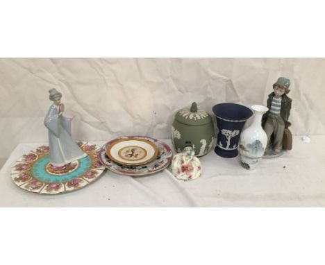 A quantity of china to inc Lladro, Royal Doulton etc