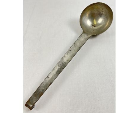 A WW2 Waffen SS Junkerschule canteen ladle with SS markings. 