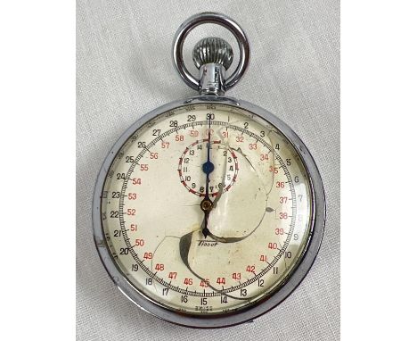 A WW2 German Kriegsmarine Hanhart torpedo timer from the torpedo tchool, MÃ¼rwick, Germany. Working but has a damaged face. 