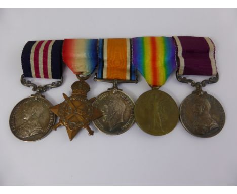 A Group of WWI Medals awarded to 6905205 SJT D.G Wyatt Rifle Brigade, including 1914-15 Star, 1914-1919 Great War medal, Geor