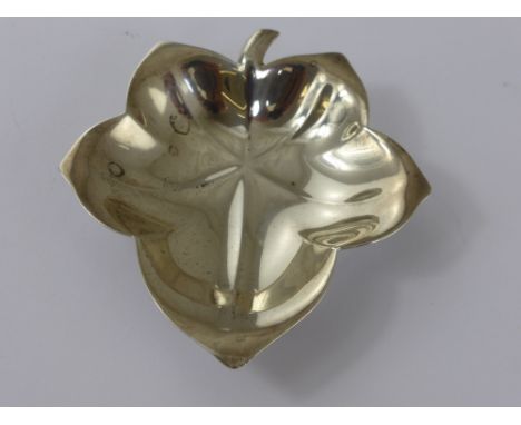 A Sterling Silver Tiffany & Co., Trinket Dish, the dish in the form of an ivy leaf approx 8 x 8 cms, approx 36 gms. 
