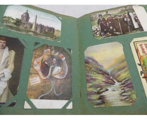 A Vintage Album of Black and White photographs and Victorian post cards.